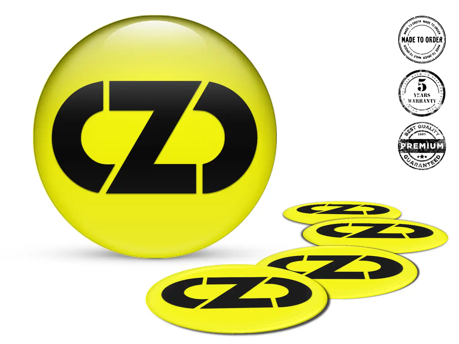 OZ Version Autocollants Roue Étiquettes Résine Bombées